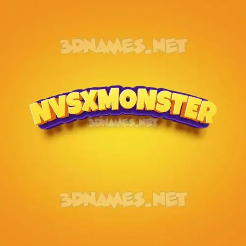 nvsxmonster in Orange Toon style - 3D name wallpaper