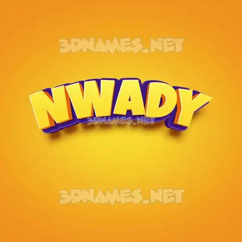 nwady in Orange Toon style - 3D name wallpaper nwady in Orange Toon style - 3D name wallpaper