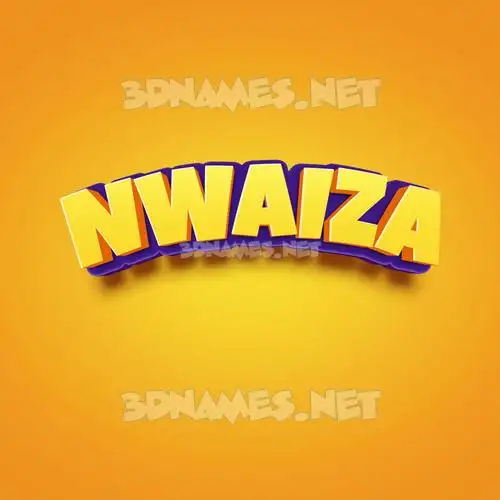 nwaiza in Orange Toon style - 3D name wallpaper nwaiza in Orange Toon style - 3D name wallpaper