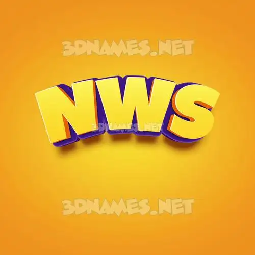 nws in Orange Toon style - 3D name wallpaper nws in Orange Toon style - 3D name wallpaper