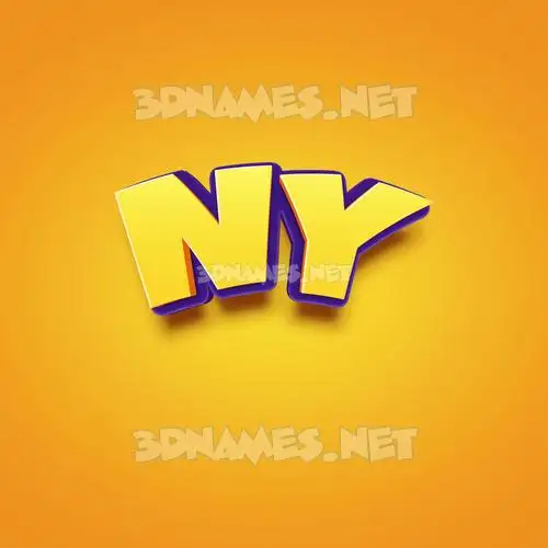 ny in Orange Toon style - 3D name wallpaper ny in Orange Toon style - 3D name wallpaper