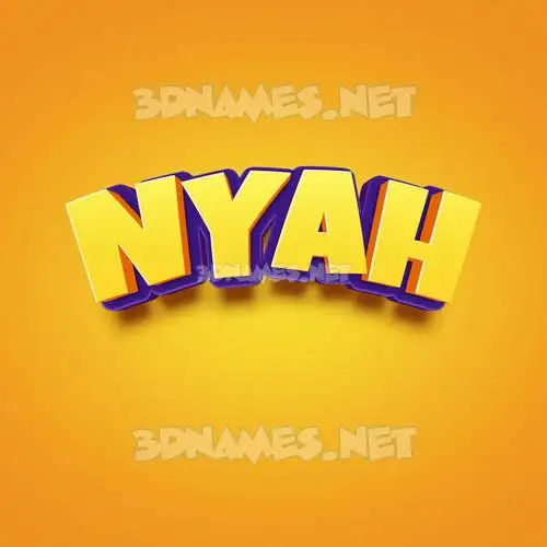 nyah in Orange Toon style - 3D name wallpaper nyah in Orange Toon style - 3D name wallpaper