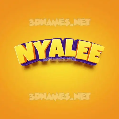 nyalee in Orange Toon style - 3D name wallpaper nyalee in Orange Toon style - 3D name wallpaper