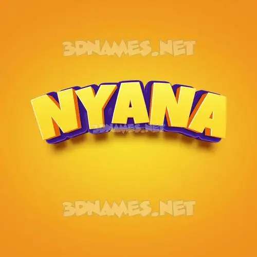 nyana in Orange Toon style - 3D name wallpaper nyana in Orange Toon style - 3D name wallpaper