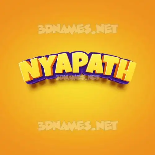 nyapath in Orange Toon style - 3D name wallpaper nyapath in Orange Toon style - 3D name wallpaper