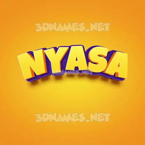 nyasa in Orange Toon style - 3D name wallpaper nyasa in Orange Toon style - 3D name wallpaper