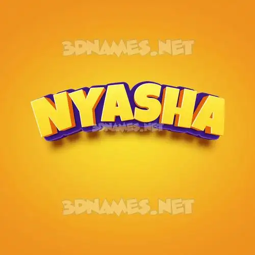 nyasha in Orange Toon style - 3D name wallpaper nyasha in Orange Toon style - 3D name wallpaper