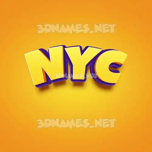 nyc in Orange Toon style - 3D name wallpaper nyc in Orange Toon style - 3D name wallpaper