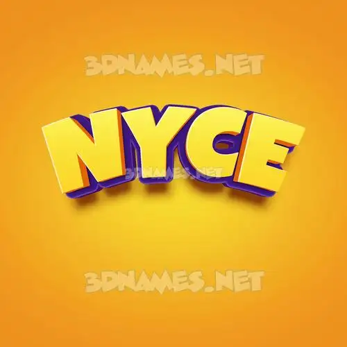 nyce in Orange Toon style - 3D name wallpaper nyce in Orange Toon style - 3D name wallpaper