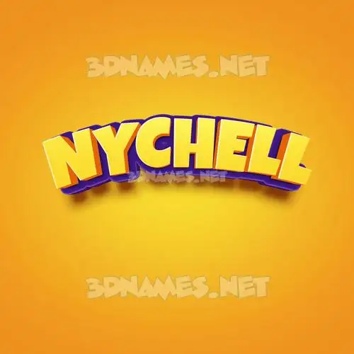 nychell in Orange Toon style - 3D name wallpaper nychell in Orange Toon style - 3D name wallpaper