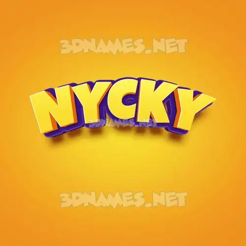 nycky in Orange Toon style - 3D name wallpaper nycky in Orange Toon style - 3D name wallpaper