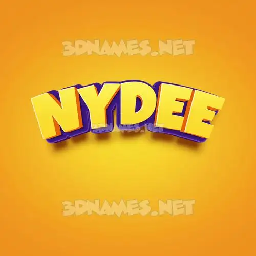 nydee in Orange Toon style - 3D name wallpaper nydee in Orange Toon style - 3D name wallpaper