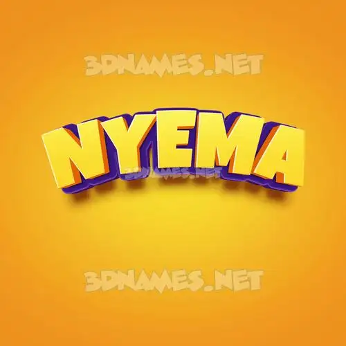 nyema in Orange Toon style - 3D name wallpaper nyema in Orange Toon style - 3D name wallpaper