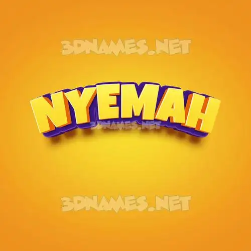 nyemah in Orange Toon style - 3D name wallpaper