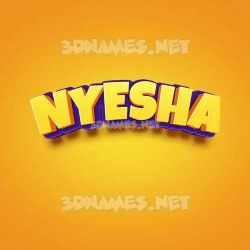 nyesha in Orange Toon style - 3D name wallpaper nyesha in Orange Toon style - 3D name wallpaper