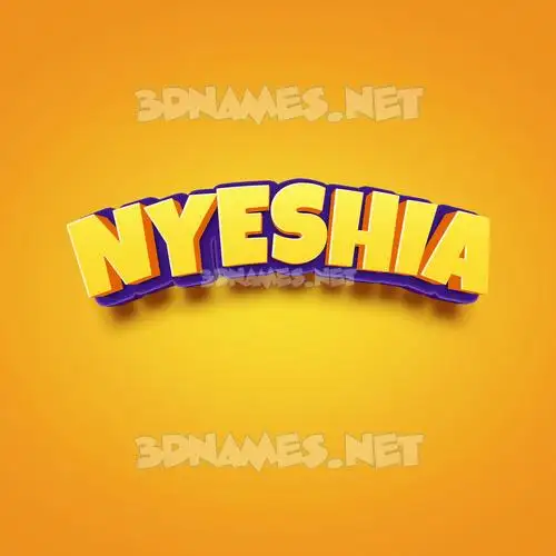 nyeshia in Orange Toon style - 3D name wallpaper nyeshia in Orange Toon style - 3D name wallpaper