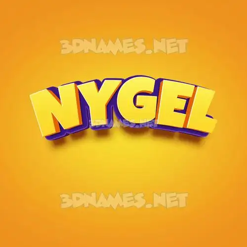 nygel in Orange Toon style - 3D name wallpaper