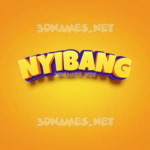 nyibang in Orange Toon style - 3D name wallpaper nyibang in Orange Toon style - 3D name wallpaper
