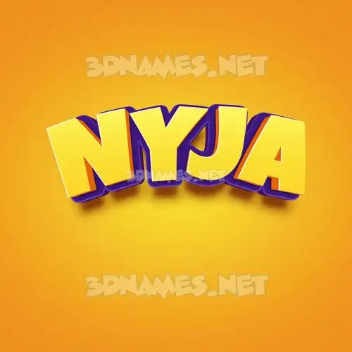 nyja in Orange Toon style - 3D name wallpaper nyja in Orange Toon style - 3D name wallpaper