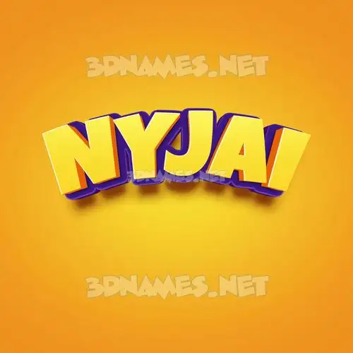 nyjai in Orange Toon style - 3D name wallpaper nyjai in Orange Toon style - 3D name wallpaper