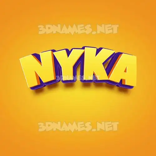 nyka in Orange Toon style - 3D name wallpaper nyka in Orange Toon style - 3D name wallpaper