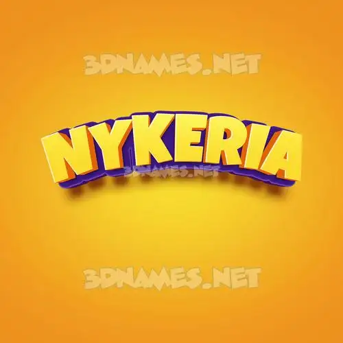 nykeria in Orange Toon style - 3D name wallpaper nykeria in Orange Toon style - 3D name wallpaper