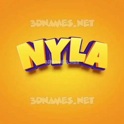 nyla in Orange Toon style - 3D name wallpaper nyla in Orange Toon style - 3D name wallpaper