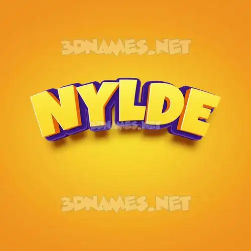 nylde in Orange Toon style - 3D name wallpaper nylde in Orange Toon style - 3D name wallpaper