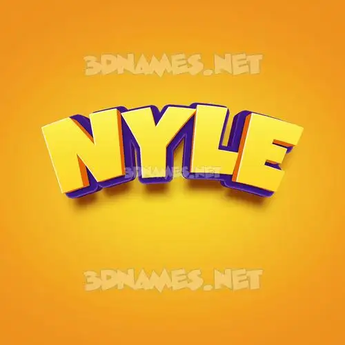 nyle in Orange Toon style - 3D name wallpaper nyle in Orange Toon style - 3D name wallpaper