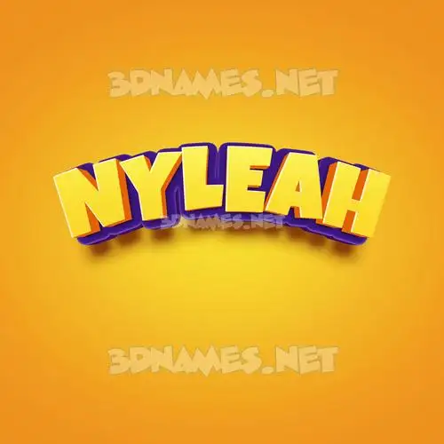 nyleah in Orange Toon style - 3D name wallpaper