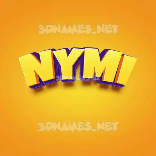 nymi in Orange Toon style - 3D name wallpaper nymi in Orange Toon style - 3D name wallpaper