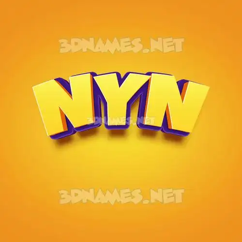 nyn in Orange Toon style - 3D name wallpaper nyn in Orange Toon style - 3D name wallpaper