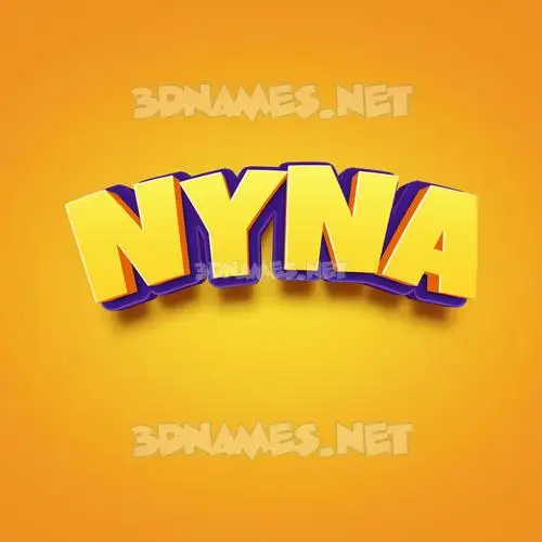 nyna in Orange Toon style - 3D name wallpaper nyna in Orange Toon style - 3D name wallpaper