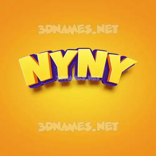 nyny in Orange Toon style - 3D name wallpaper nyny in Orange Toon style - 3D name wallpaper