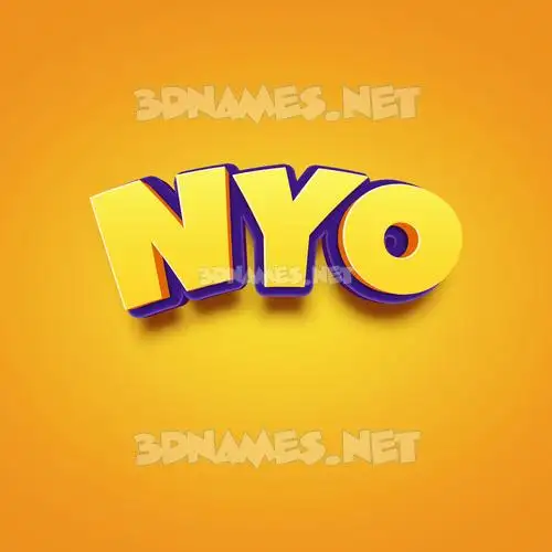 nyo in Orange Toon style - 3D name wallpaper nyo in Orange Toon style - 3D name wallpaper