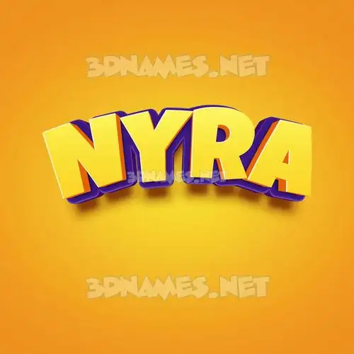 nyra in Orange Toon style - 3D name wallpaper nyra in Orange Toon style - 3D name wallpaper