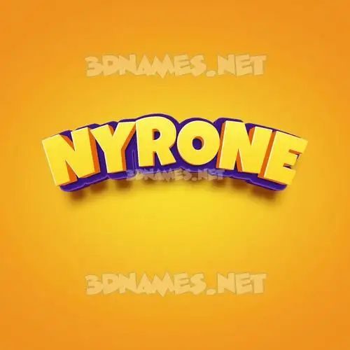 nyrone in Orange Toon style - 3D name wallpaper nyrone in Orange Toon style - 3D name wallpaper