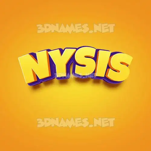 nysis in Orange Toon style - 3D name wallpaper nysis in Orange Toon style - 3D name wallpaper