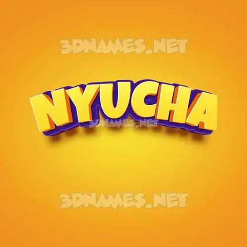 nyucha in Orange Toon style - 3D name wallpaper nyucha in Orange Toon style - 3D name wallpaper