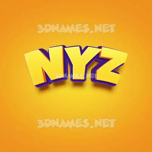 nyz in Orange Toon style - 3D name wallpaper nyz in Orange Toon style - 3D name wallpaper