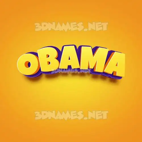 obama in Orange Toon style - 3D name wallpaper obama in Orange Toon style - 3D name wallpaper