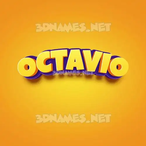 octavio in Orange Toon style - 3D name wallpaper
