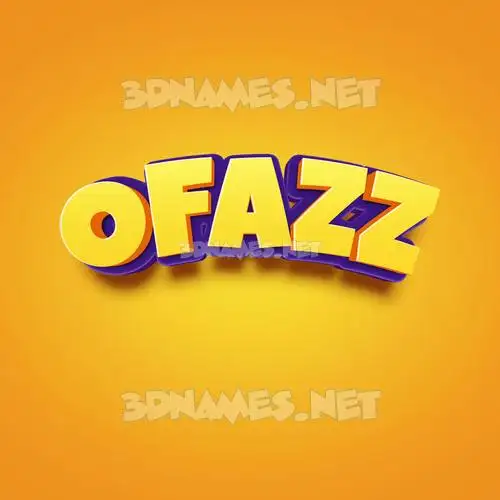 ofazz in Orange Toon style - 3D name wallpaper ofazz in Orange Toon style - 3D name wallpaper