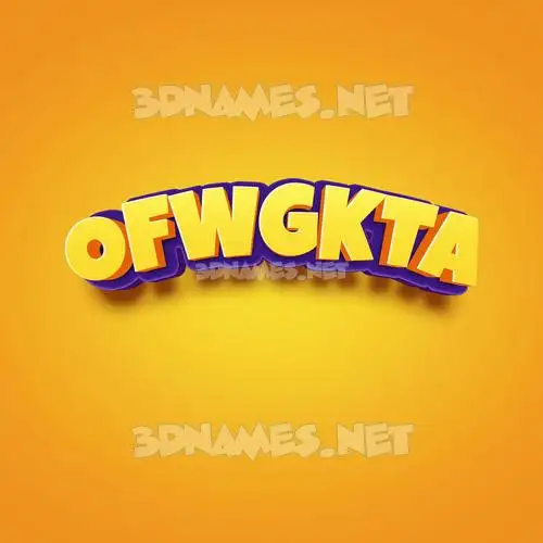 ofwgkta in Orange Toon style - 3D name wallpaper ofwgkta in Orange Toon style - 3D name wallpaper
