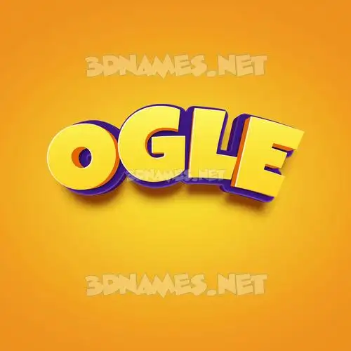 ogle in Orange Toon style - 3D name wallpaper
