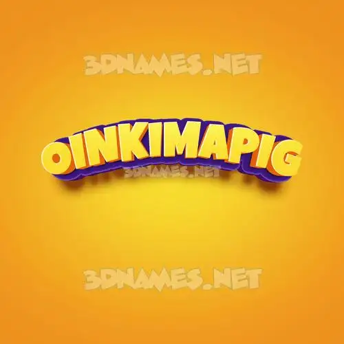 oinkimapig in Orange Toon style - 3D name wallpaper oinkimapig in Orange Toon style - 3D name wallpaper