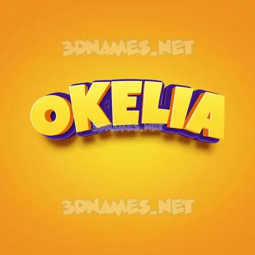 okelia in Orange Toon style - 3D name wallpaper okelia in Orange Toon style - 3D name wallpaper