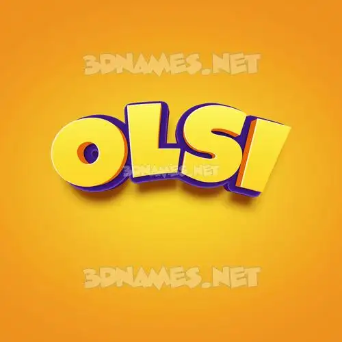 olsi in Orange Toon style - 3D name wallpaper