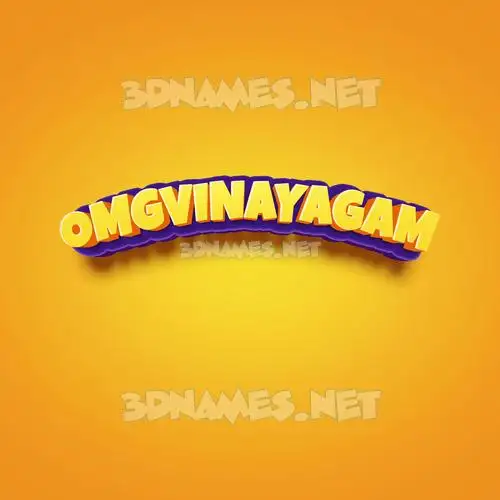 omgvinayagam in Orange Toon style - 3D name wallpaper