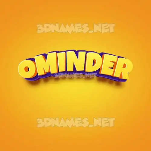 ominder in Orange Toon style - 3D name wallpaper ominder in Orange Toon style - 3D name wallpaper